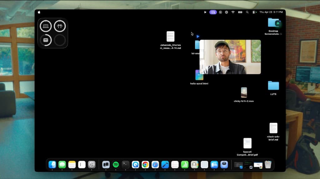 Clicky shown as a cursor-side AI buddy on a Mac desktop